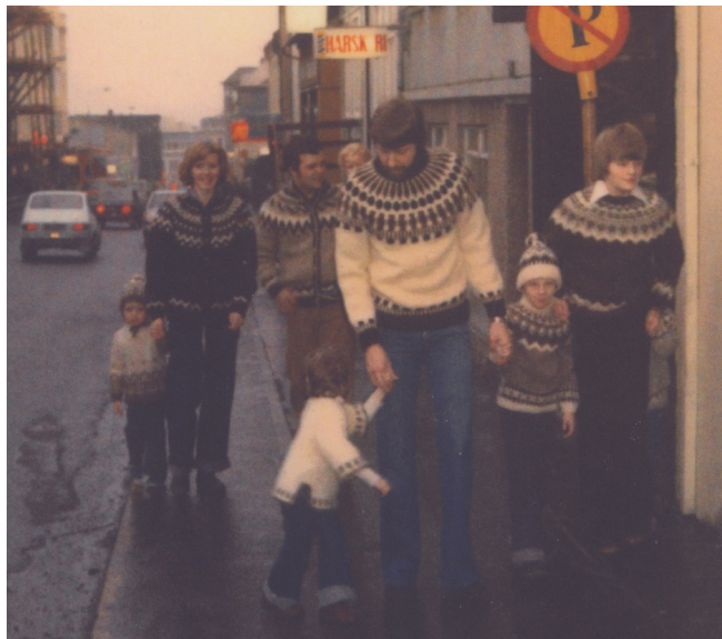 Icelandic family in lopapeysur, 1970s